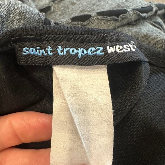 Saint Tropez West VTG Gray Black Cutout Sleeveless Dress Punk Goth Grunge Fairy - Picture 9 of 9